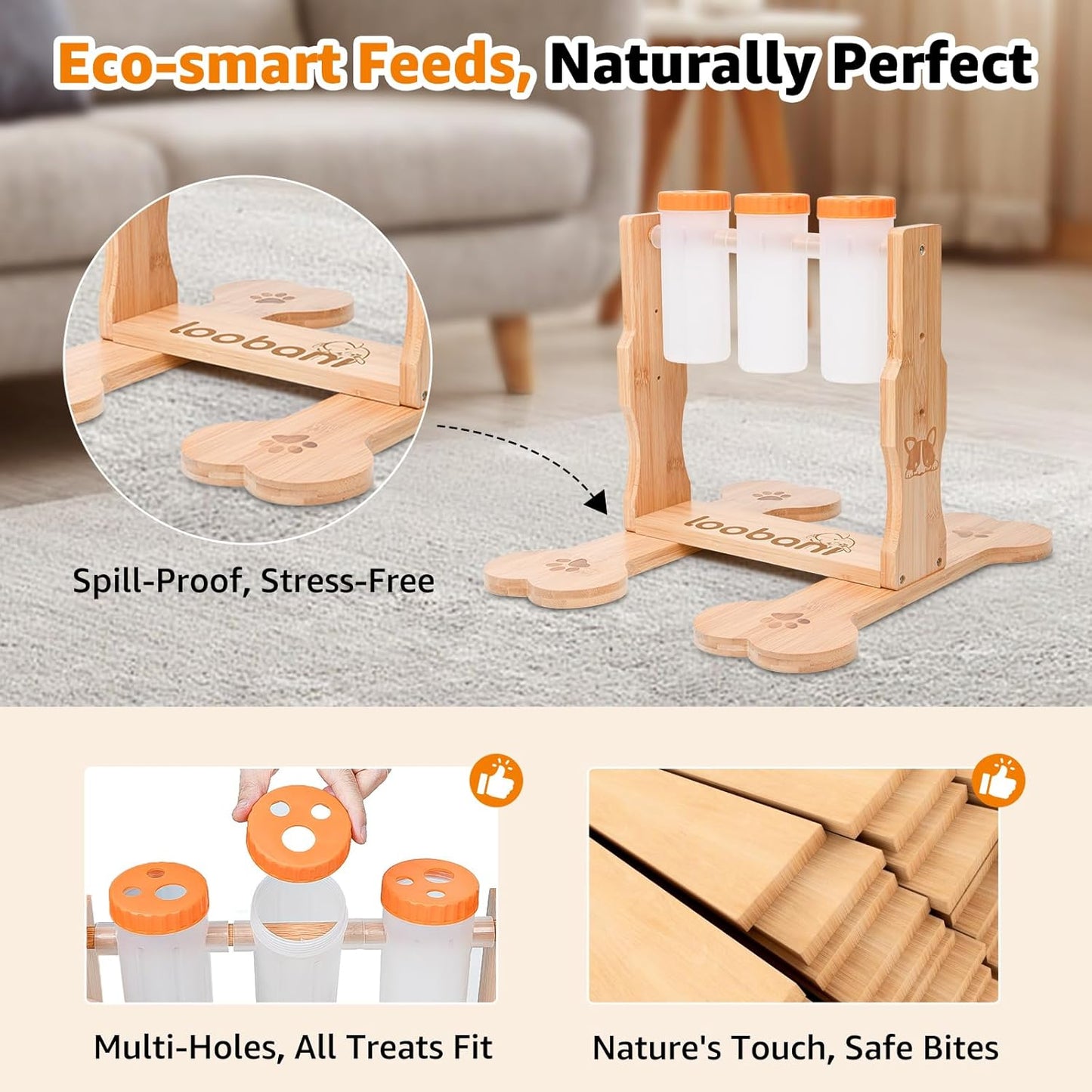 3-Bottle Dog Puzzle Toy Feeder