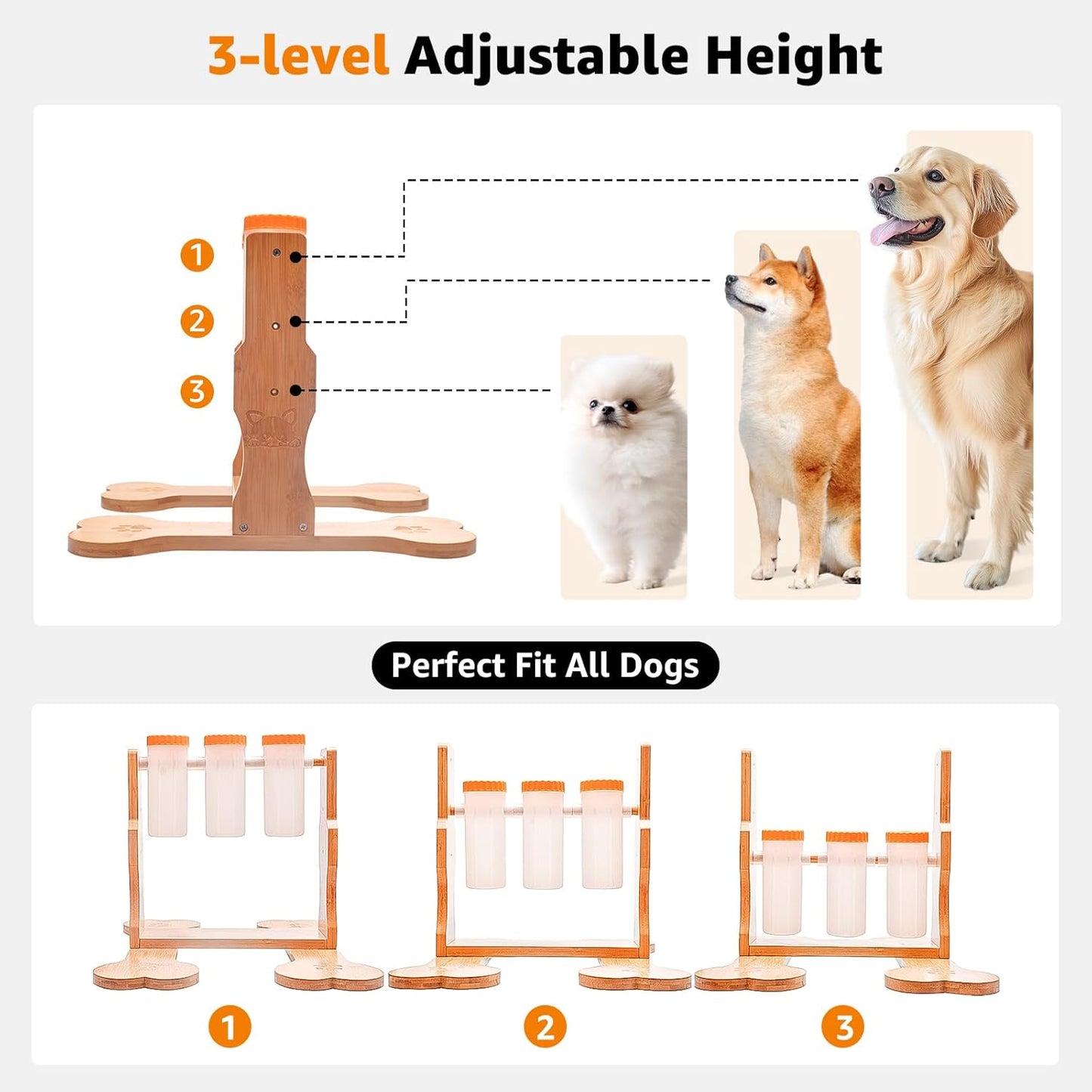 3-Bottle Dog Puzzle Toy Feeder